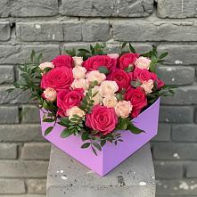 Цветочная композиция из Розы в коробке в Тимашевске