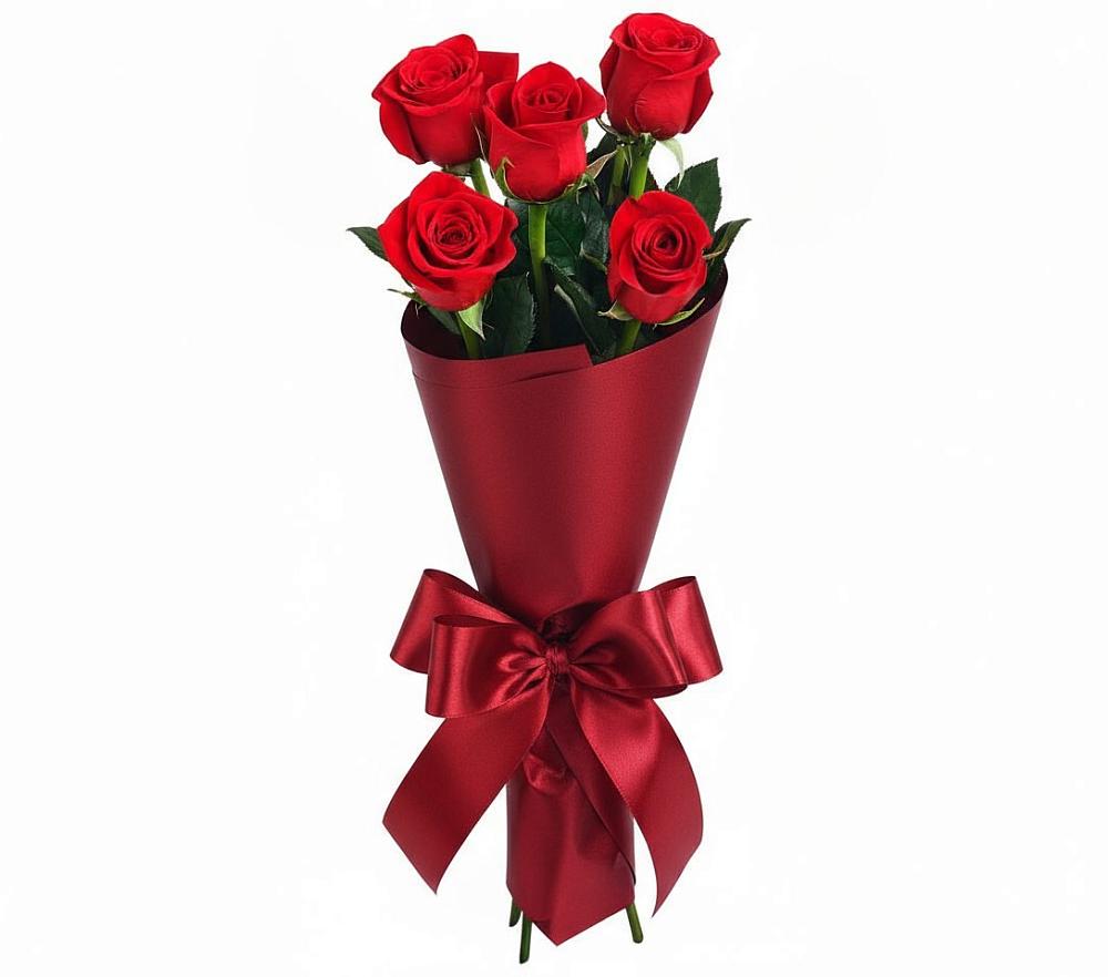 Букет 5 Красных роз Эдлесс Лав в Тимашевске