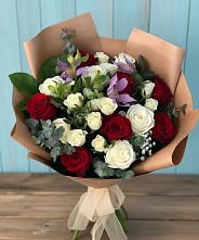 Букет цветов из:  Розы и Альстромерии #REPLACE_PRED# Тимашевске