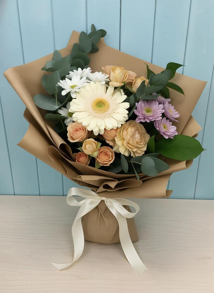 Букет цветов из: Герберы и Хризантемы в Тимашевске