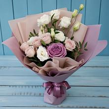 Букет цветов из:  Розы и Лизиантусы в Тимашевске