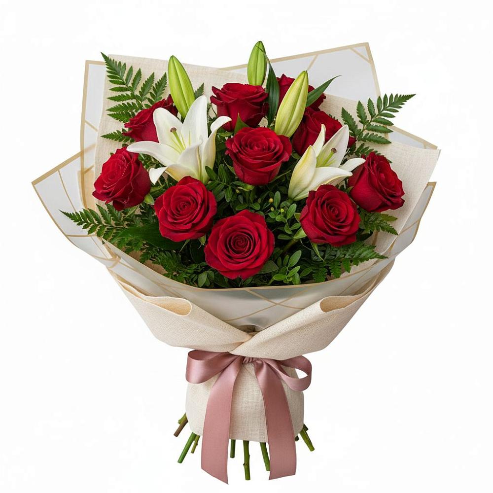 Букет цветов из: Лилии и Розы в Тимашевске