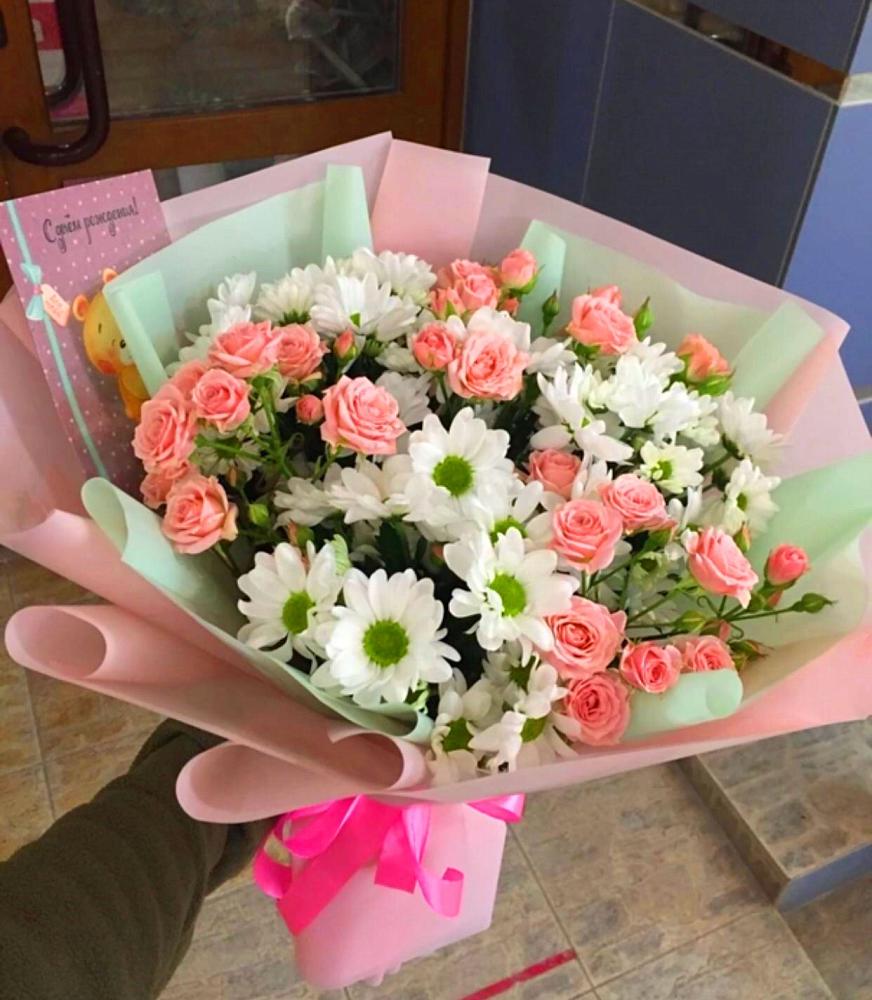 Букет цветов из: Розы и Хризантемы в Тимашевске