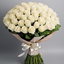Букет 101 беля роза Белоснежка в Тимашевске