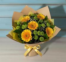 Букет цветов из:  Герберы и Хризантемы #REPLACE_PRED# Тимашевске