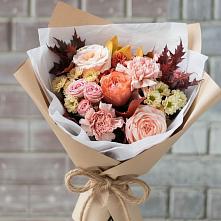 Букет цветов из:  Гвоздики, Хризантемы и Розы в Тимашевске
