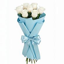 Букет 7 белых роз Проуд в Тимашевске