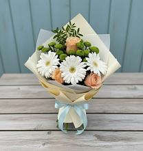 Букет цветов из:  Герберы, Розы и Хризантемы #REPLACE_PRED# Тимашевске
