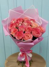 Букет 15 Розовых роз Равель в Тимашевске