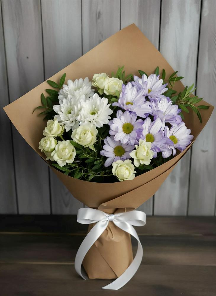 Букет цветов из: Хризантемы и Розы в Тимашевске